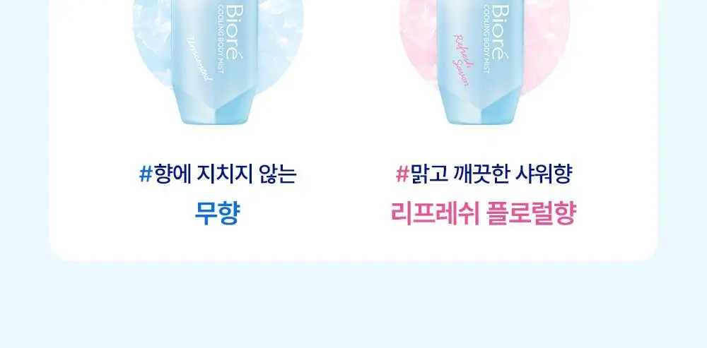 [NEW] 비오레 쿨링 바디 미스트 120ml (무향/ 비누향) 상세페이지 6